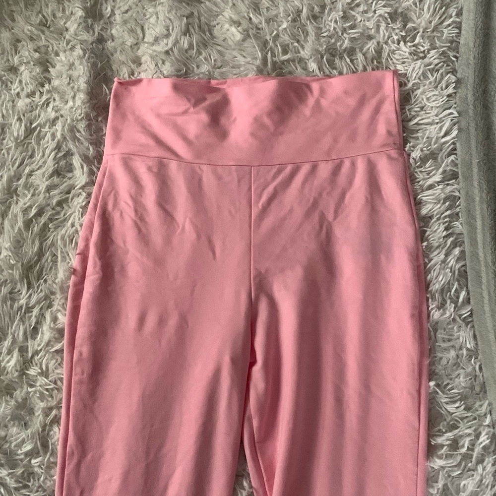 Edikted Viral Pink Fold Over Flares